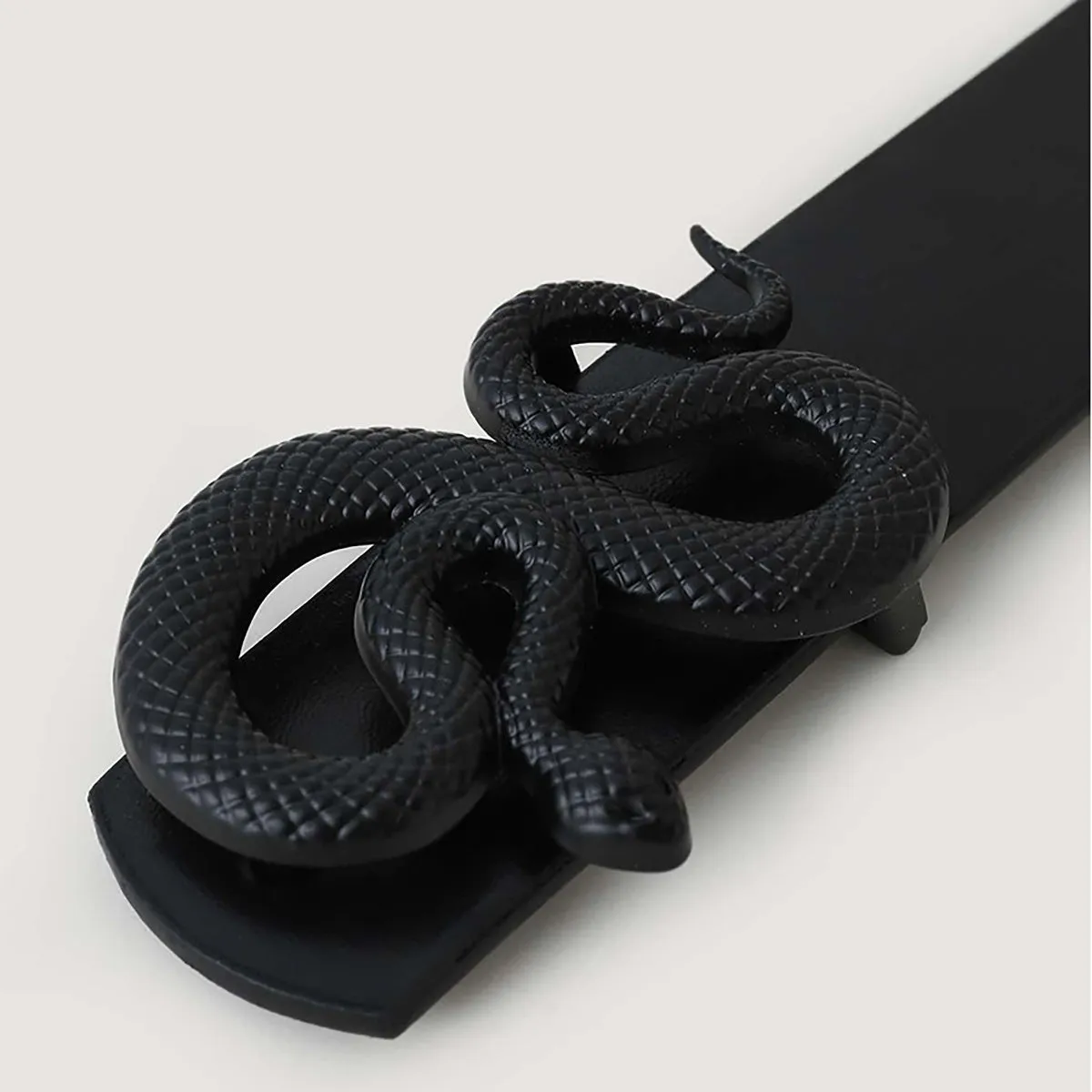 Versatile Mens PU Leather Belt Black Animal Design Perfect Gift