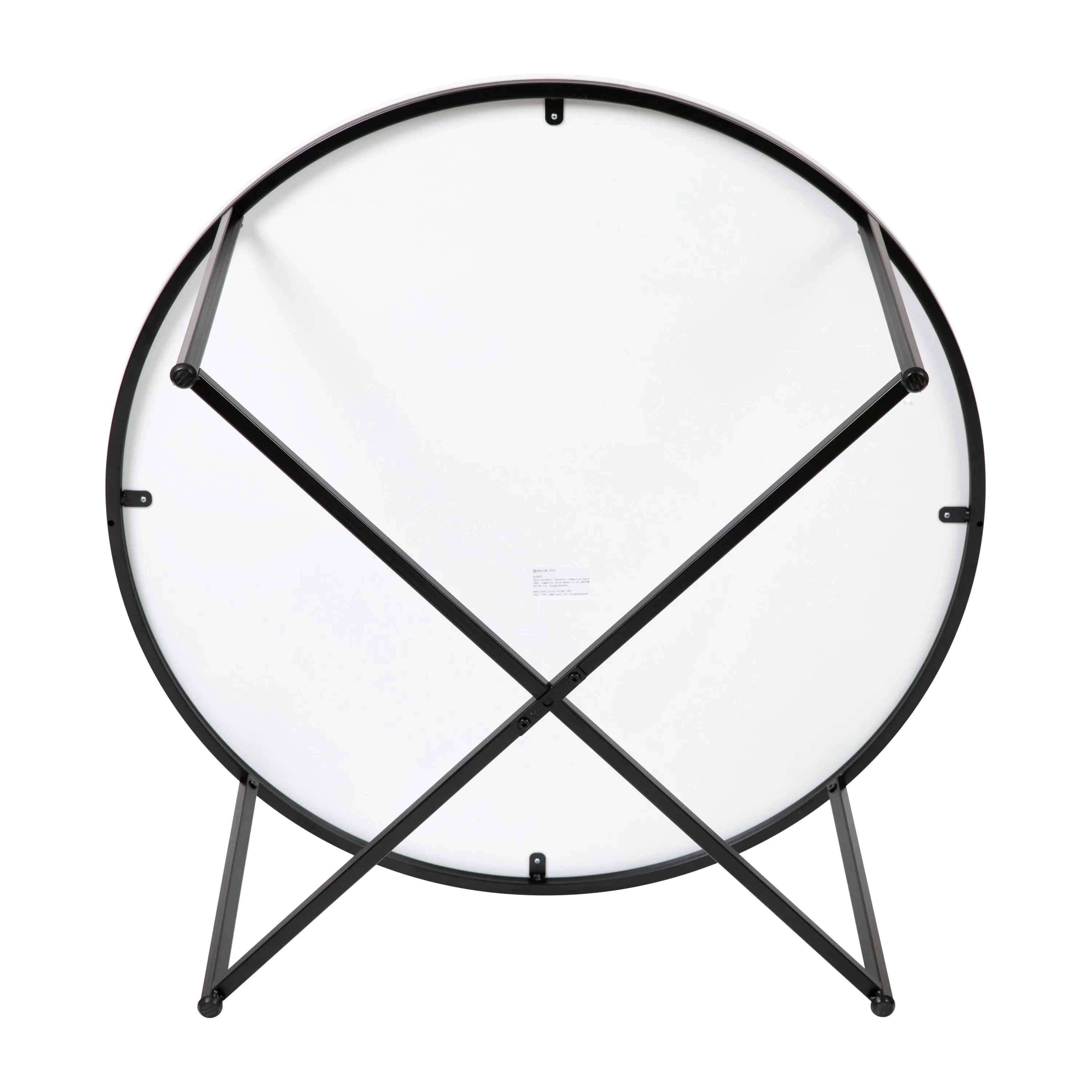 White Coffee Table-Black Frame NAN-JH-1787CT-BK-GG