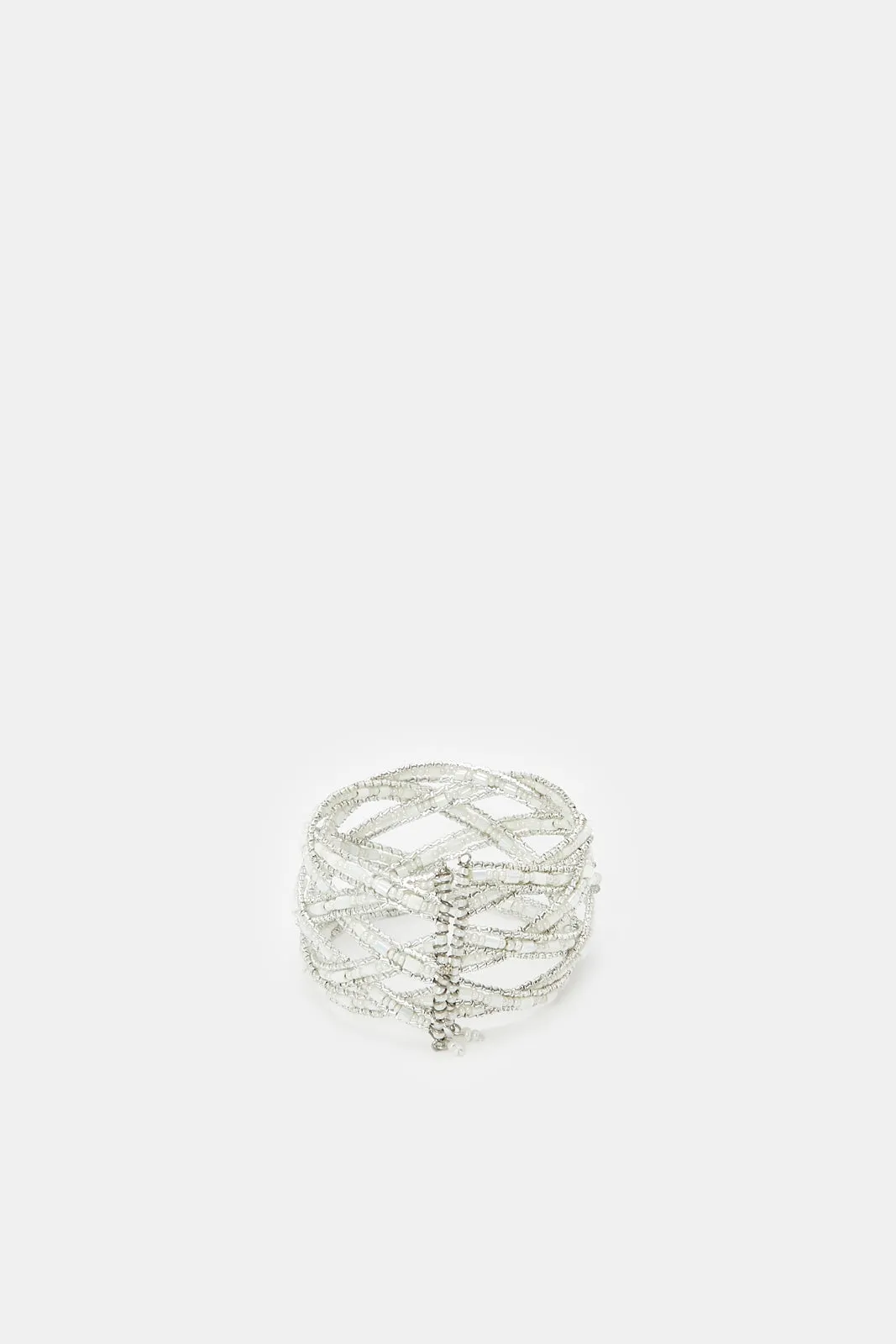 Women Silver Embellished Cuff