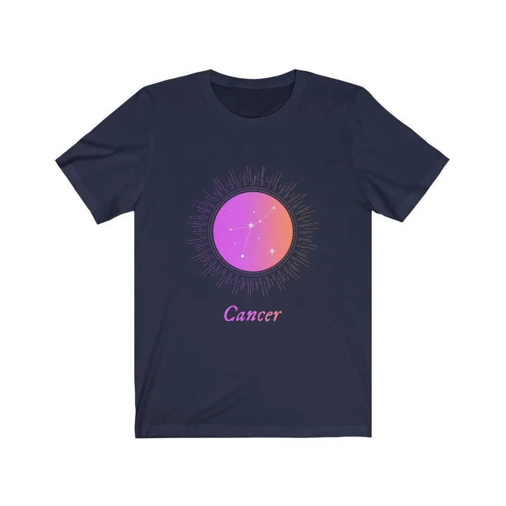 Womens Cancer Gradient Zodiac T-Shirt