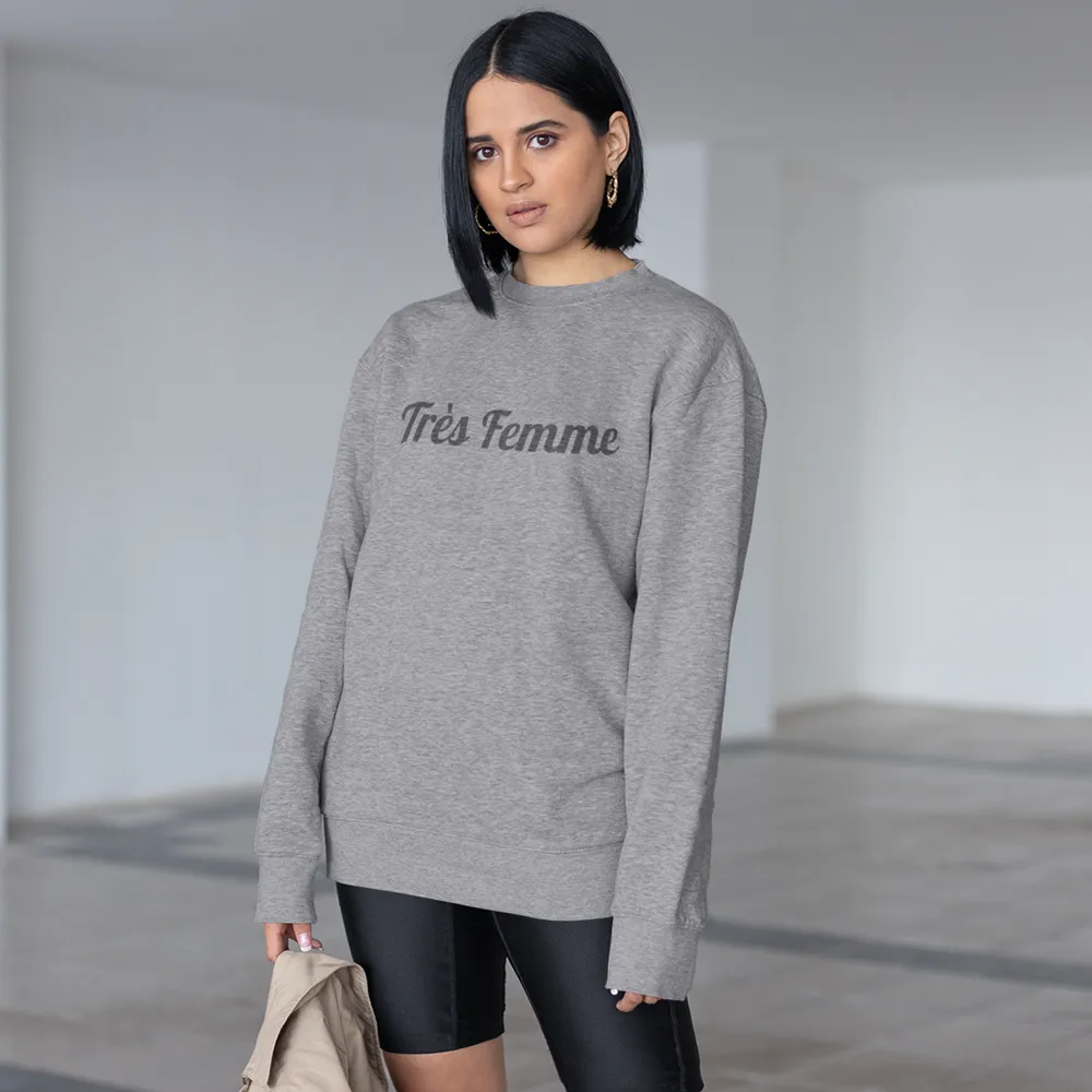 Womens Logo Tre Femme Crewneck Sweatshirt